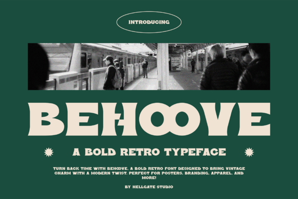 Behoove: The Bold Retro Typeface for Handmade Branding