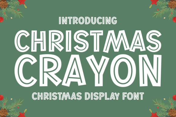 Christmas Crayon Font for Festive Editorial Design