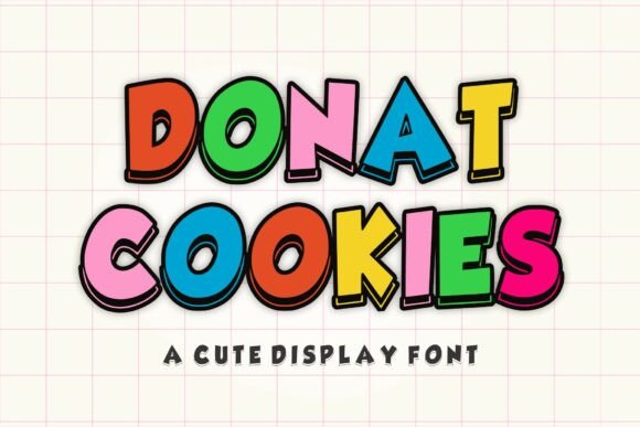 Donat Cookies: A Delightful Display Font for Creative Makers