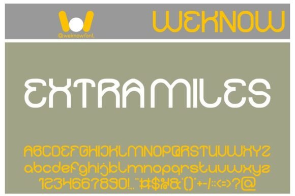 Extra Miles Font for Modern Web Design
