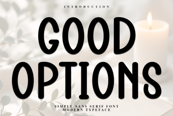 Good Options: A Festive Display Typeface for Holiday Designs