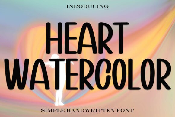 Heart Watercolor for Web Design: A Soft, Handwritten Display Font