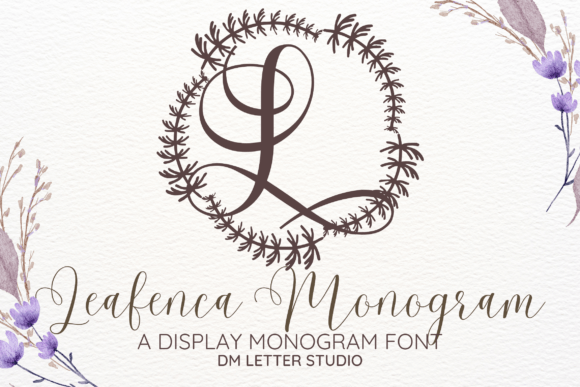 Leafenca Monogram: A Botanical Display Font for Digital Branding