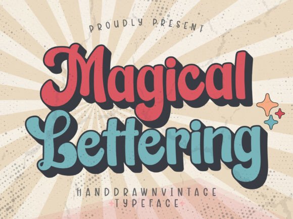 Magical Lettering: A Vintage Display Font for Creative Campaigns