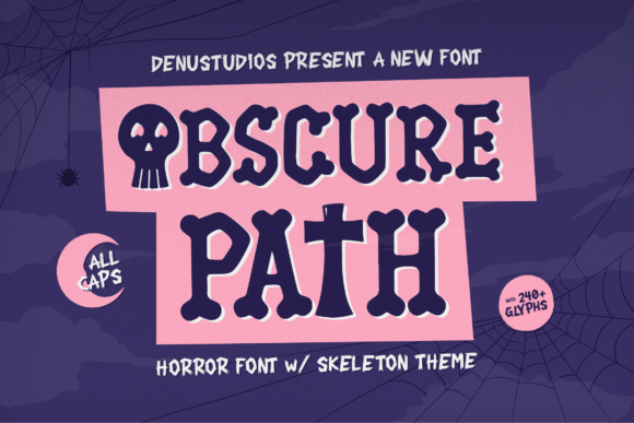 Obscure Path: A Bold Display Font for Eerie Branding