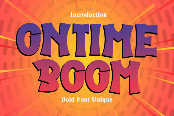Ontime Boom: A Bold Font for Eye-Catching Branding