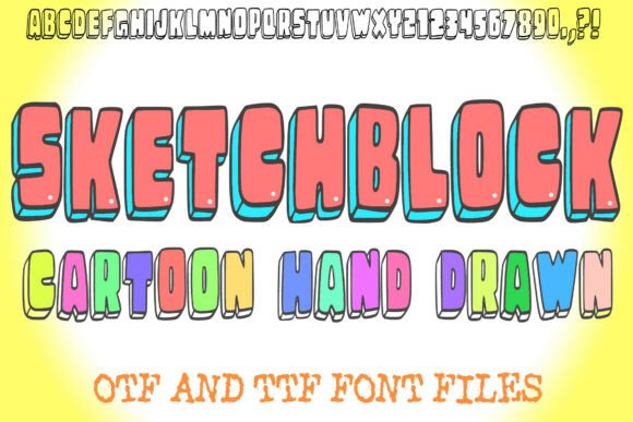 Sketchblocks: The Bold Cartoon 3D Hand Drawn Font for Creative Web Design