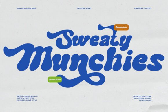 Sweaty Munchies: The Bold Display Font for Playful Editorial Design